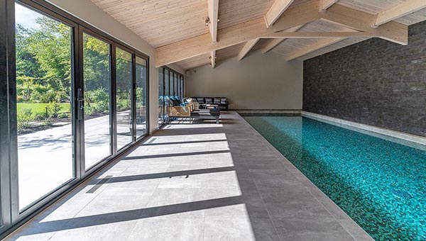 indoor view of a pool house