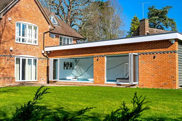 Is an indoor pool a good investment? Indoor swimming pool external view