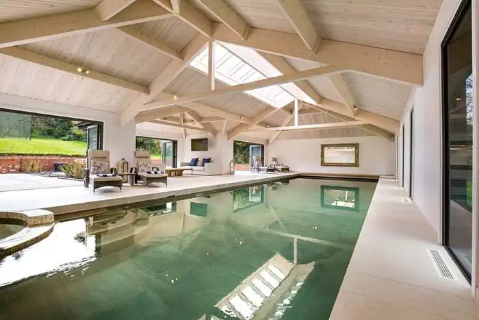 Does a swimming pool add value to your home? internal view of a swimming pool house