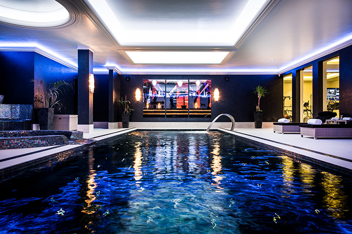 Luxury indoor pool internal view
