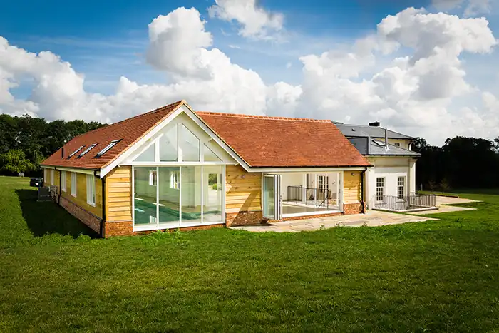 external view of pool house