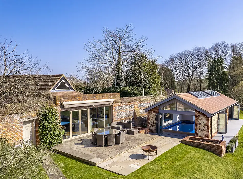 External View of A Pool House
